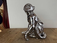 Monkey chrome silver h21cm - afbeelding 2 van  3