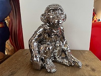 Monkey chrome silver h29cm - afbeelding 1 van  2