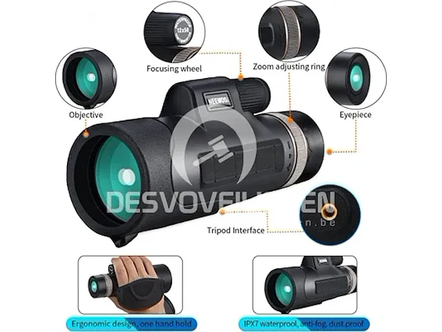 Monoscoop 12x50 met telefoonstatief - afbeelding 1 van  3