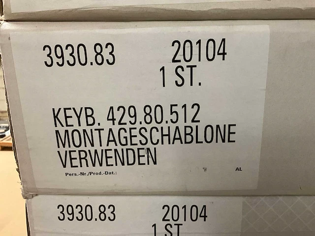 Montagesjablonen keyb. 429.801.512 - afbeelding 2 van  2