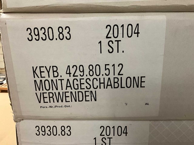 Montagesjablonen keyb. 429.801.512 - afbeelding 2 van  2