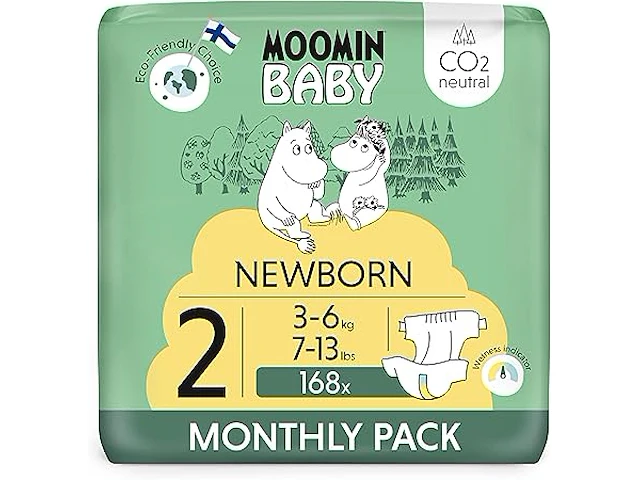 Moomin baby newborn eco luiers (168 stuks, 3 x 56) - afbeelding 1 van  4