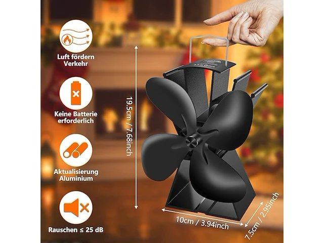 Moopgou open haard ventilator - afbeelding 2 van  5