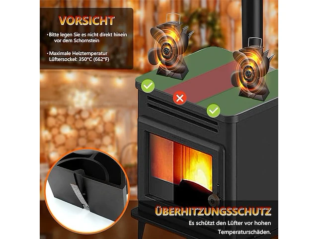 Moopgou open haard ventilator - afbeelding 4 van  5