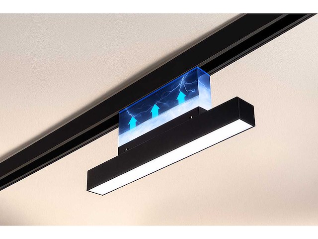 Mora led spot lineaire op magnetische rail 48v - 4000k neutraal wit -15w - zwart (x5) - afbeelding 1 van  5