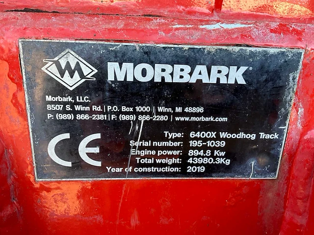 Morbark - 6400xt woodhog track - mobile crushing plant - 2019 - afbeelding 6 van  14