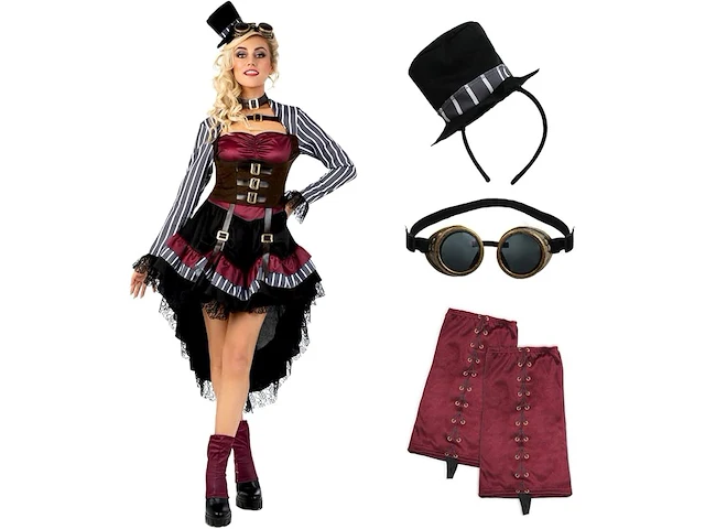 Morph kostuum dames steampunk (small) - afbeelding 1 van  2