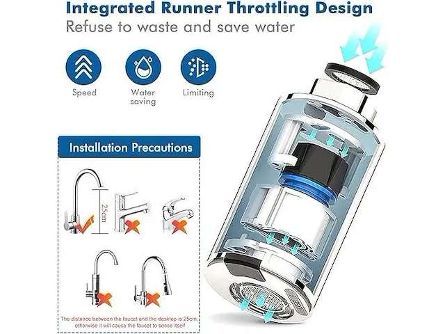 Mosinitty intelligente waterbesparende kraansensor - afbeelding 2 van  2