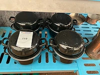 Mossel kookpotten (4x) - afbeelding 1 van  1