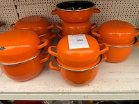 Mosselpotten met deksel (5x) - afbeelding 1 van  1
