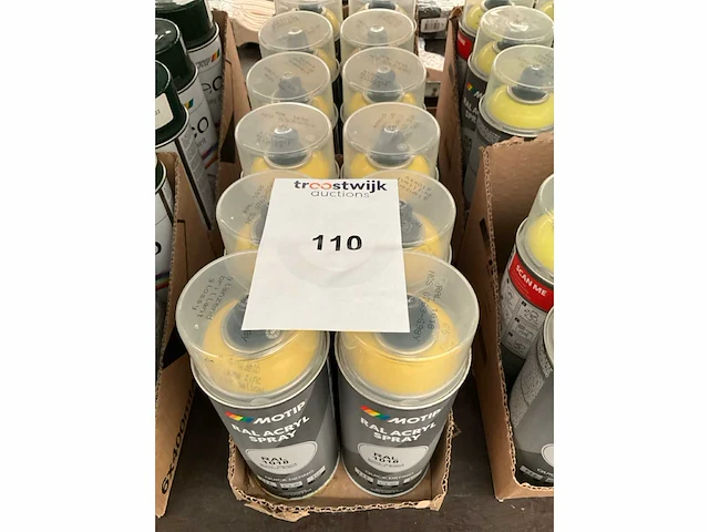 Motip. ral 1016. verfspuitbus,acryl spray 400 ml. (12x) - afbeelding 2 van  2