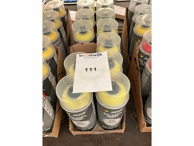 Motip. ral 1016. verfspuitbus,acryl spray 400 ml. (12x) - afbeelding 2 van  2