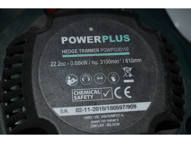 Motor heggeschaar powerplus powpg30110 22,2cc (zonder bougie) - afbeelding 8 van  8