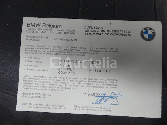 Motorfiets bmw k1100lt (1997-111.517 km)(vin:0235270) - afbeelding 5 van  15