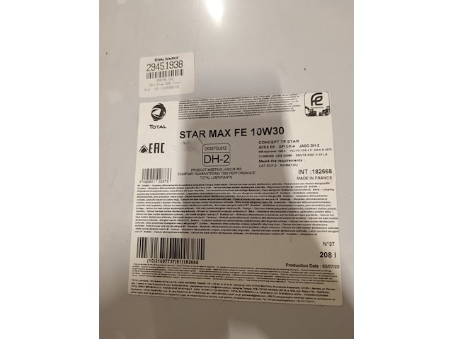 Motorolie starmax fe 10w30l - afbeelding 2 van  2