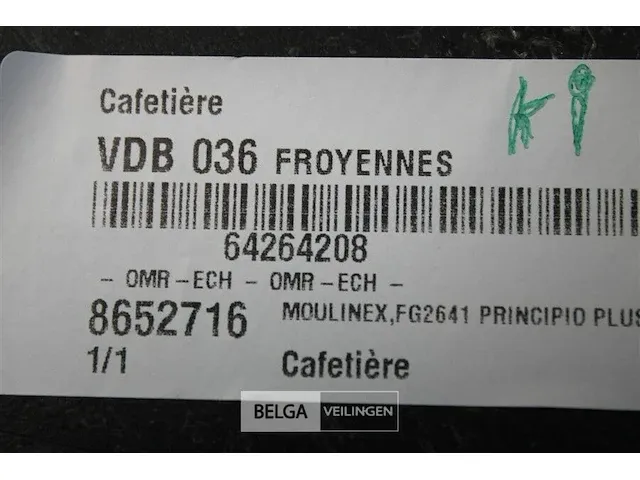 Moulinex fg2641 principio plus koffiezetter - afbeelding 3 van  3