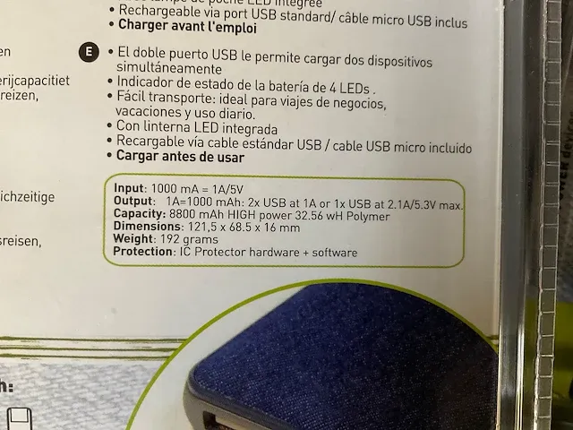 Mr. handsfree 8800mah premium range organic touch powerbank (37x) - afbeelding 4 van  5