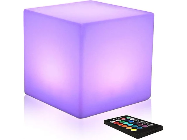Mr.go 25cm color changing led light up cube sfeerlamp - afbeelding 1 van  6