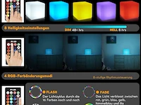 Mr.go 25cm color changing led light up cube sfeerlamp - afbeelding 2 van  6