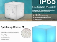 Mr.go 25cm color changing led light up cube sfeerlamp - afbeelding 4 van  6