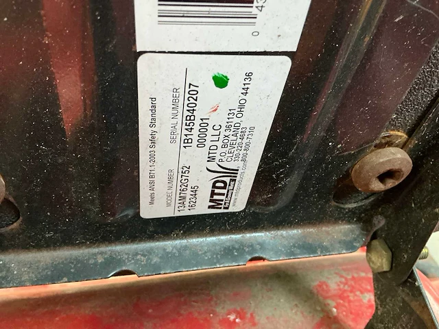Mtd 13am762g752 zitgazonmaaier - afbeelding 10 van  10