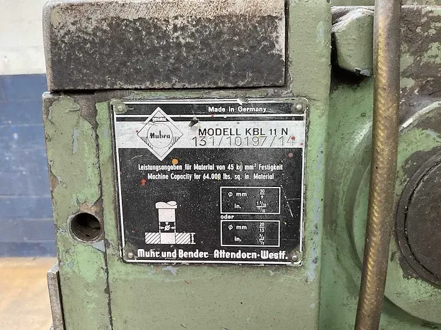 Mubea kbl 11 n pons- en knipmachine - afbeelding 9 van  13