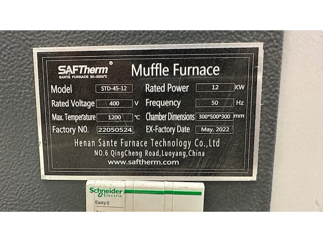 Muffle furnace 2 saftherm - afbeelding 7 van  11