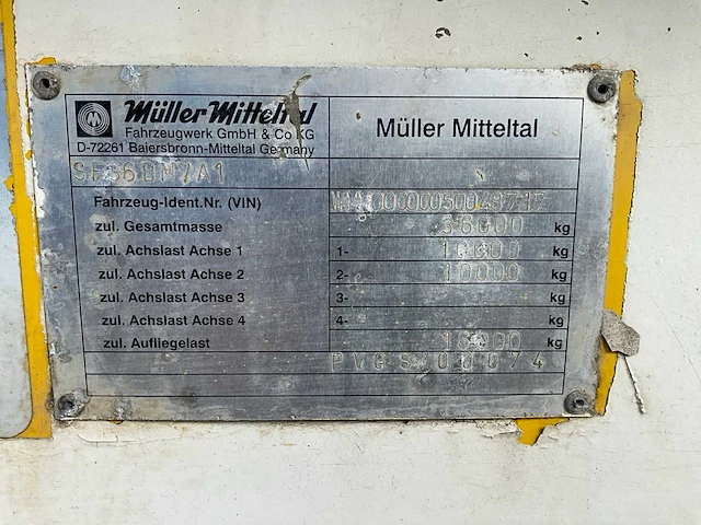 Müller sf36bm-a1 betonmixer oplegger - afbeelding 21 van  34