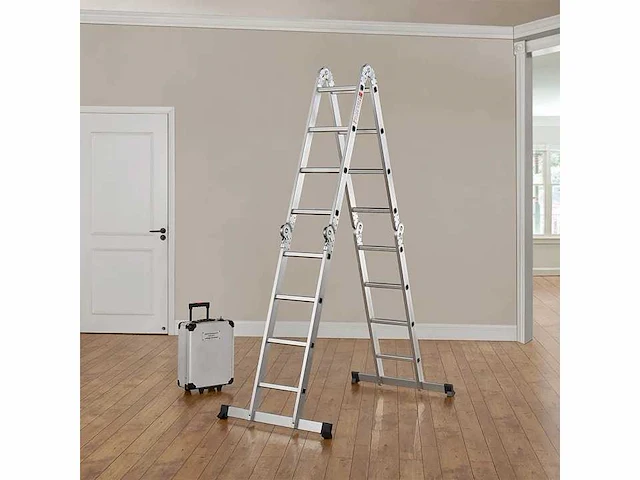 Multifunctionele aluminium ladder - 470 cm - afbeelding 1 van  7
