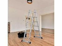 Multifunctionele aluminium ladder, 3x4 treden - 3,6 m