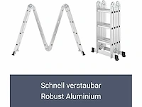 Multifunctionele aluminium ladder, 3x4 treden - 3,6 m - afbeelding 5 van  9