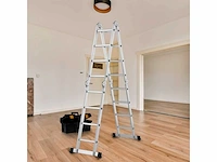 Multifunctionele aluminium ladder, 4x4 treden - 4,7 m - afbeelding 1 van  9