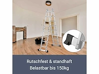 Multifunctionele aluminium ladder, 4x4 treden - 4,7 m - afbeelding 4 van  9