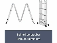 Multifunctionele aluminium ladder, 4x4 treden - 4,7 m - afbeelding 5 van  9