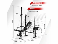 Multifunctionele halterbank - beenverlenging, vlinder - afbeelding 2 van  4