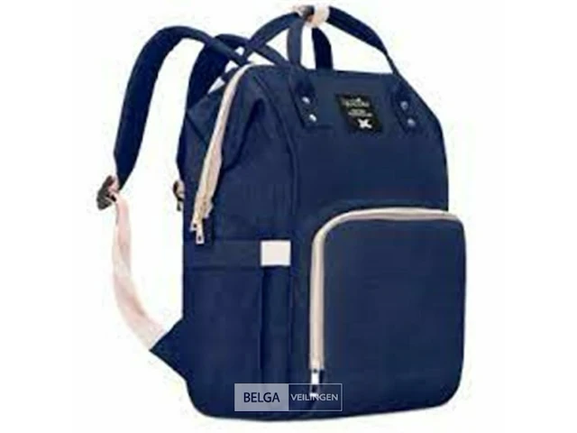 Multifunctionele mama luier en babyfles tas - blauw- 37x24x18 - afbeelding 1 van  7