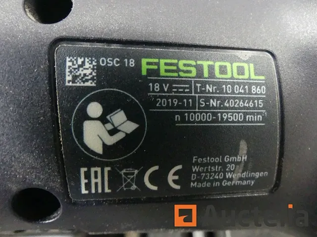 Multifunctionele oscillerende gereedschappen op accus festool osc18 - afbeelding 2 van  9