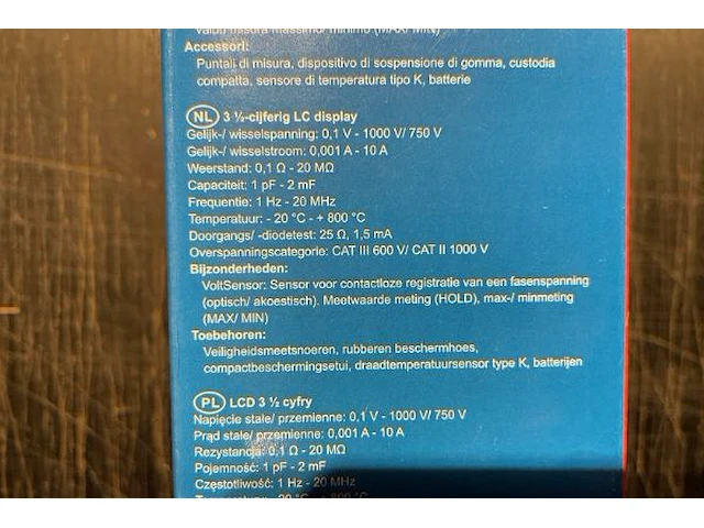 Multimeter digitaal bennine - afbeelding 4 van  4