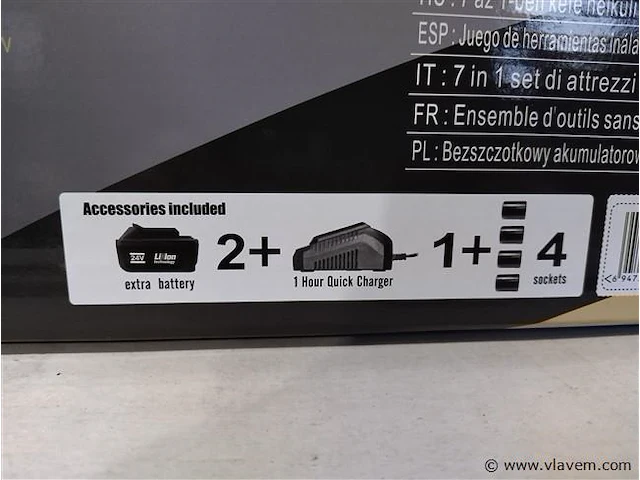 Multitool 7 in 1 schwartzmann, accugereedschap met meerdere hulpstukken - afbeelding 7 van  11