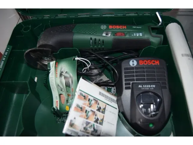 Multitool bosch pmf 10,8li met lader in koffer zonder batterij - afbeelding 3 van  6