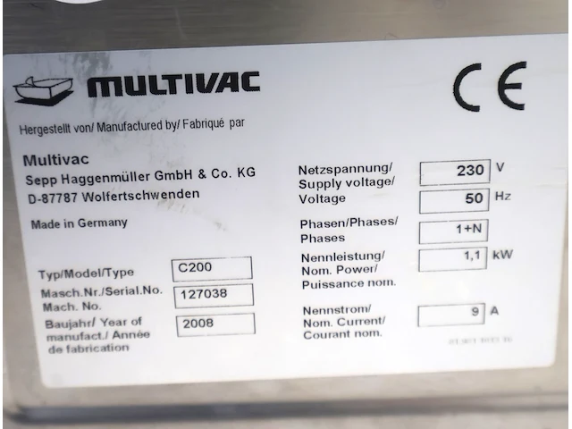 Multivac vacuummachine - afbeelding 6 van  7