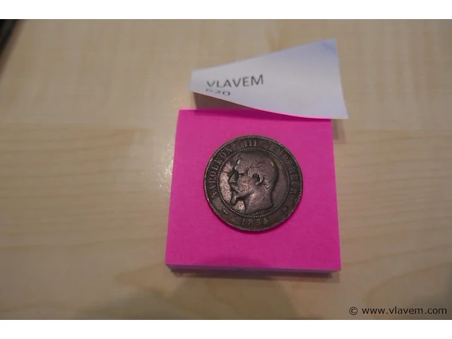 Munt napoleon iii dix centimes 1854 - afbeelding 1 van  2