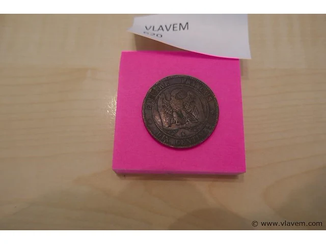 Munt napoleon iii dix centimes 1854 - afbeelding 2 van  2