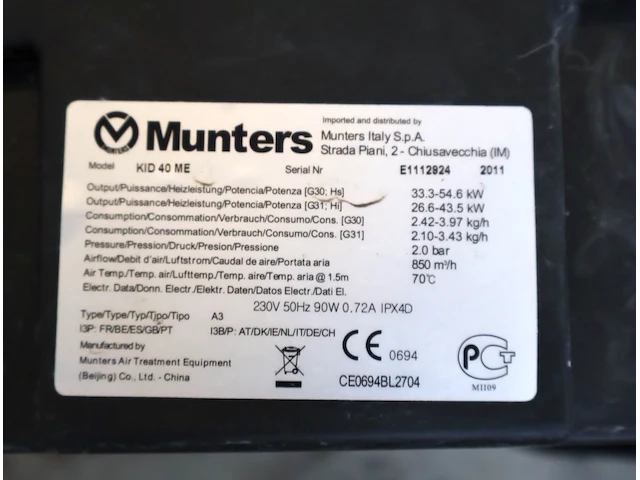 Munters gaswarmer - afbeelding 4 van  4