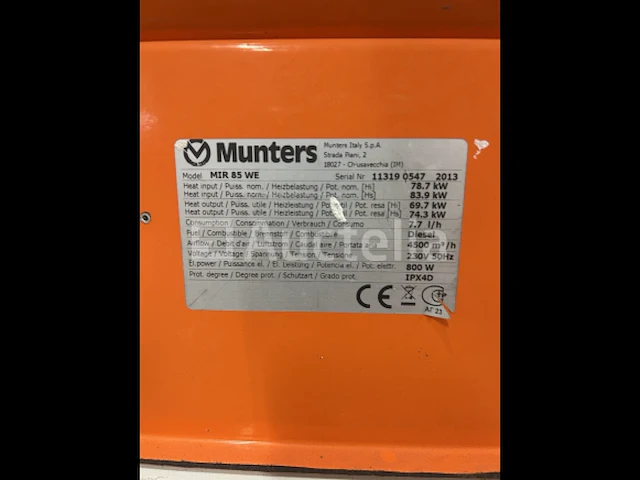 Munters mir 85 we luchtverwarmers - afbeelding 3 van  5