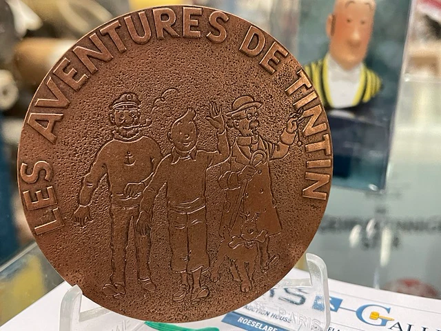 Munt/medaille op voetje - afbeelding 1 van  2