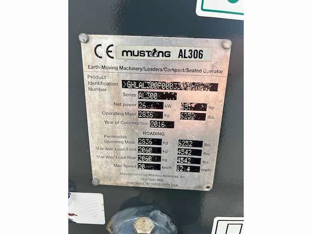 Mustang - 2016 - 306 - wiellader - afbeelding 7 van  15