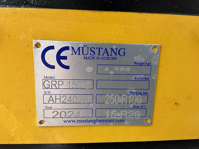 Mustang sorteergrijper voor 1-3 ton kraan - 2024 - afbeelding 4 van  6