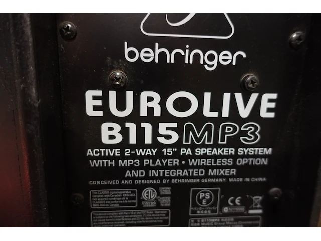 Muziekbox behringer - afbeelding 6 van  6