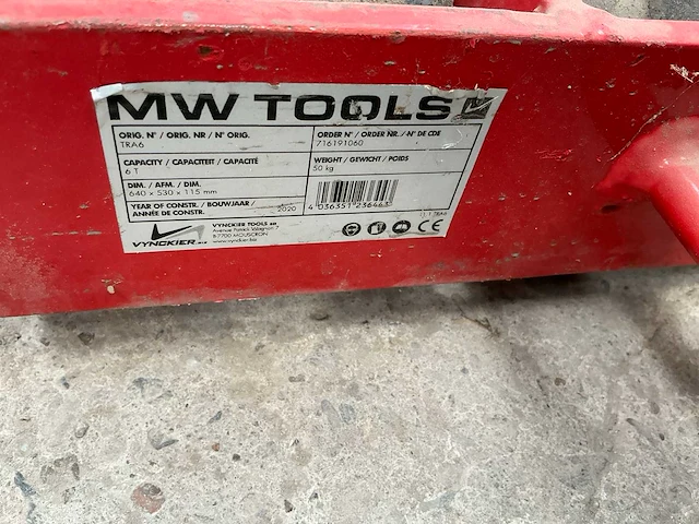 Mw tools tra6 transportrol - afbeelding 4 van  4